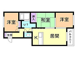 ロイヤル東苗穂5 3LDKの間取図画像