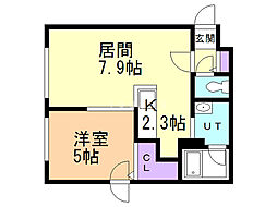 フロムプレミア 1LDKの間取図画像