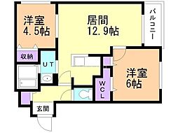ブランシャール札幌ステーション 2LDKの間取図画像