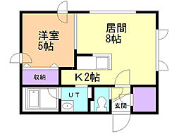 Alice 1LDKの間取図画像