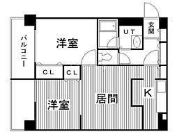 パシフィック元町パッセージ 2LDKの間取図画像