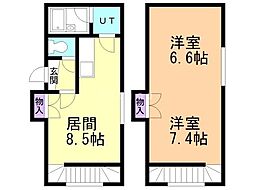 リバーパーク36 2LDKの間取図画像