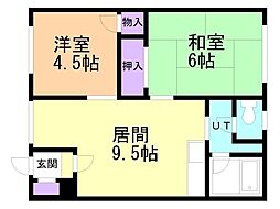セブンハイツ 2LDKの間取図画像