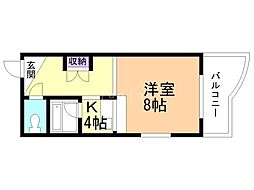 ノースシティ44 1Kの間取図画像