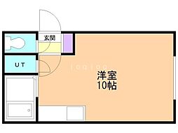アドゥヴァンス・25 ワンルームの間取図画像