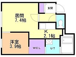 Maisondeest 1LDKの間取図画像