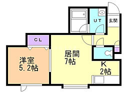 フェリーチェ 1LDKの間取図画像