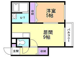 フェリーク 1LDKの間取図画像