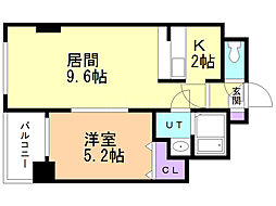 フェリーチェ 1LDKの間取図画像