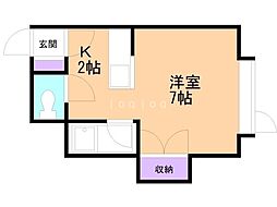 ライフステージ北26条 1Kの間取図画像