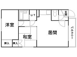 グランデール22 2LDKの間取図画像