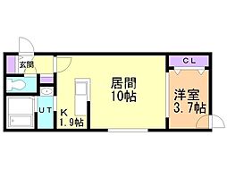 DPレジデンス元町 1LDKの間取図画像