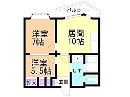 メゾン・サッポロ 2LDKの間取図画像