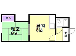ハイツアルファ 1LDKの間取図画像