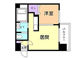ヴィレッジ北大通壱番館 1DKの間取図画像