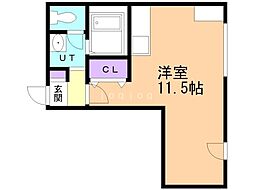 ソシアルトミイ6富井ビルNo.6 ワンルームの間取図画像
