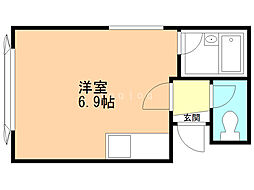 エスポアール23 ワンルームの間取図画像