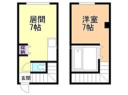 JPコート南郷A棟 1DKの間取図画像