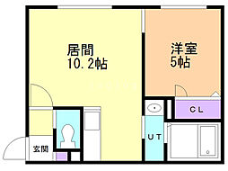 Ｄｅａｒｅｓｔ 4階1LDKの間取り