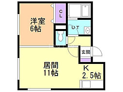 ジュピター白石中央II 2階