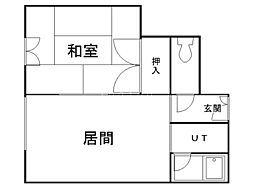 シャトー泉 1DKの間取図画像