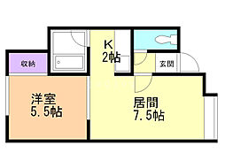 間取図画像 1LDK