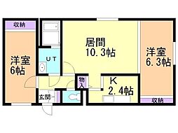 間取図画像 2LDK