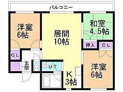 ファームハイツ 3LDKの間取図画像