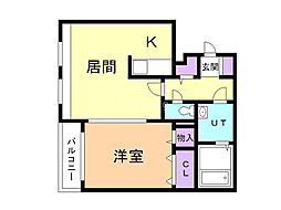 ラルゴ・レジデンス 1LDKの間取図画像