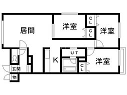 ブラウンウッド3 3LDKの間取図画像