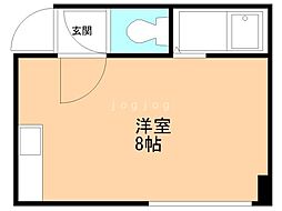 コスモス菊水 ワンルームの間取図画像