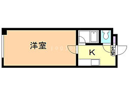 ローヤルハイツ南郷通15 1Kの間取図画像