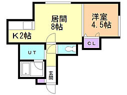 インペリアルシティ 1LDKの間取図画像