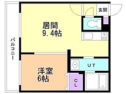 札幌市白石区栄通10丁目マンション 1LDKの間取図画像