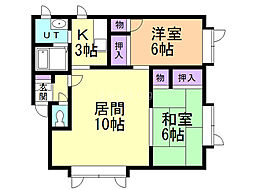 グランドール・R 2LDKの間取図画像