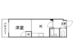 菊水コート 1DKの間取図画像