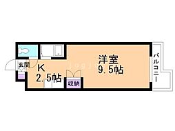 フォレスト 1Kの間取図画像