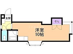 エトワール東札幌 ワンルームの間取図画像