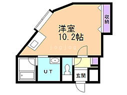 J.スクウェア ワンルームの間取図画像