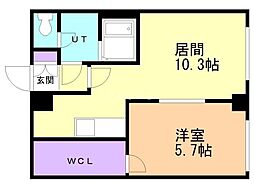 サニーハウス西谷 1LDKの間取図画像