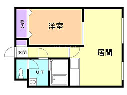リバティ南郷通5 1LDKの間取図画像