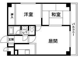 サンシャイン北郷 2LDKの間取図画像