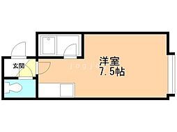 ベルテ・カヤマプライムハウス ワンルームの間取図画像