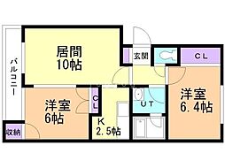 間取図画像 2LDK