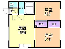 エスト23 2LDKの間取図画像