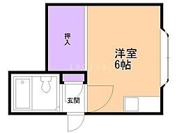 リバーサイド73 ワンルームの間取図画像