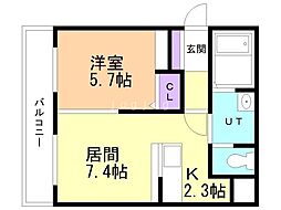 間取図画像 1LDK