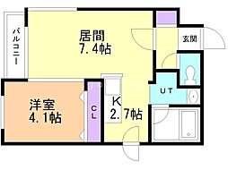 間取図画像 1LDK