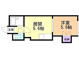 メゾンエクレーレ中の島 1階