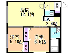 間取図画像 2LDK